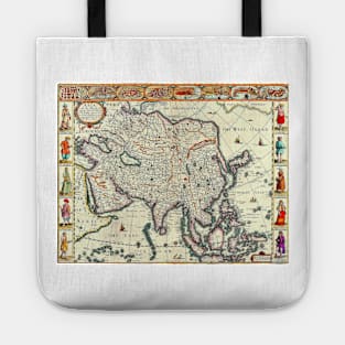 John Speed 1626 - Asia with the Islands Adioying -  Ancient Worlds Tote