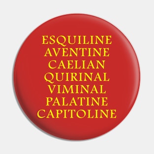 The Seven Hills of Rome Pin