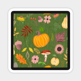 Pumpkin patch pattern Magnet