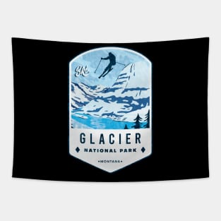 Ski Glacier National Park Montana Tapestry