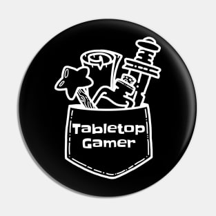 Tabletop Gamer - White Pin