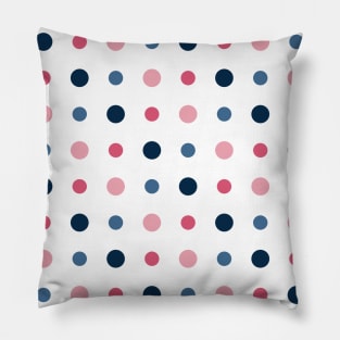 White with pink and blue dots Pillow