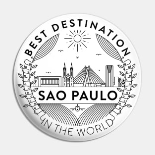 Sao Paulo Minimal Badge Design Pin