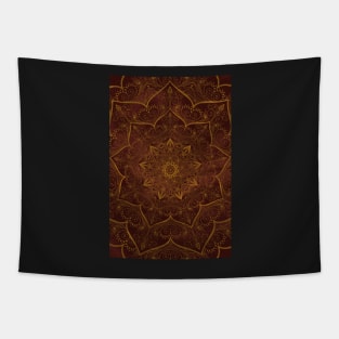 Mandala - Garnet/Gold Tapestry