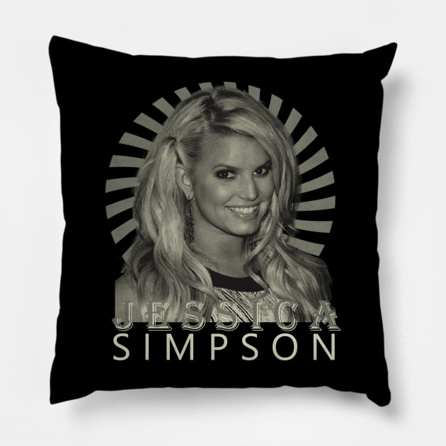 jessiccasimpson vintage shirt Pillow by oeyadrawingshop