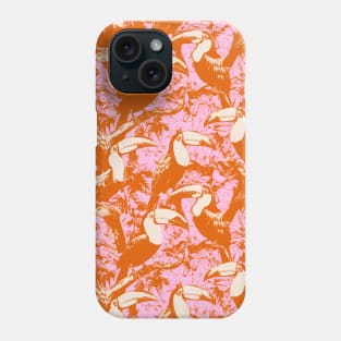 Toucan Retro Jungle Orange Pink Phone Case