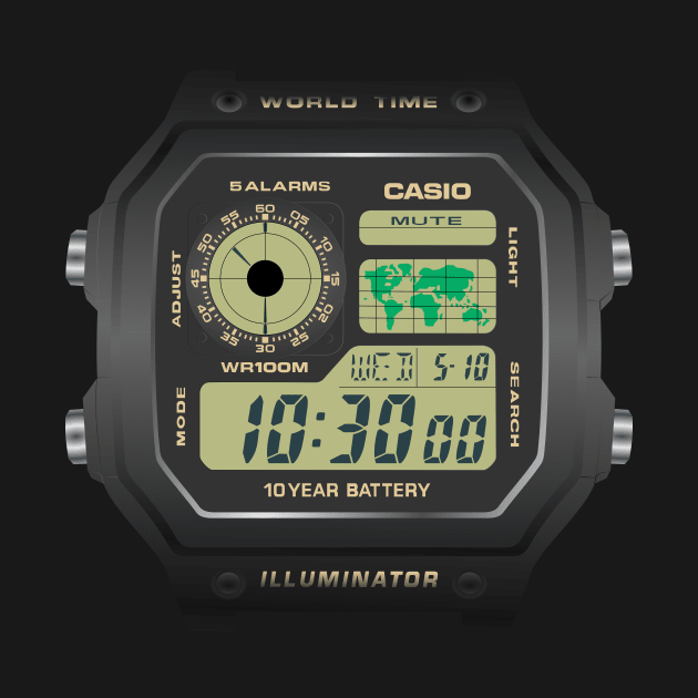 Classic Casio AE1200 Royale by RadDadArt