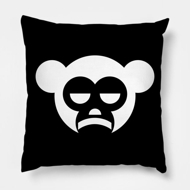 angry monkey Pillow by lkn