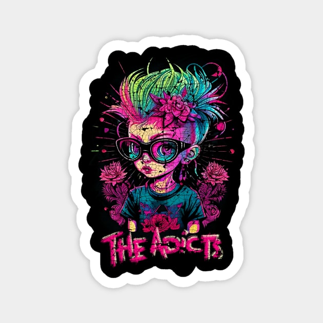 Punk Girl - The Adicts Vintage Magnet by VACO SONGOLAS