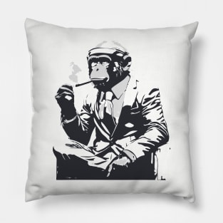 monkey with a pipe Pillow