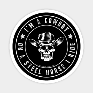 Cowboy Biker Steel Horse Magnet