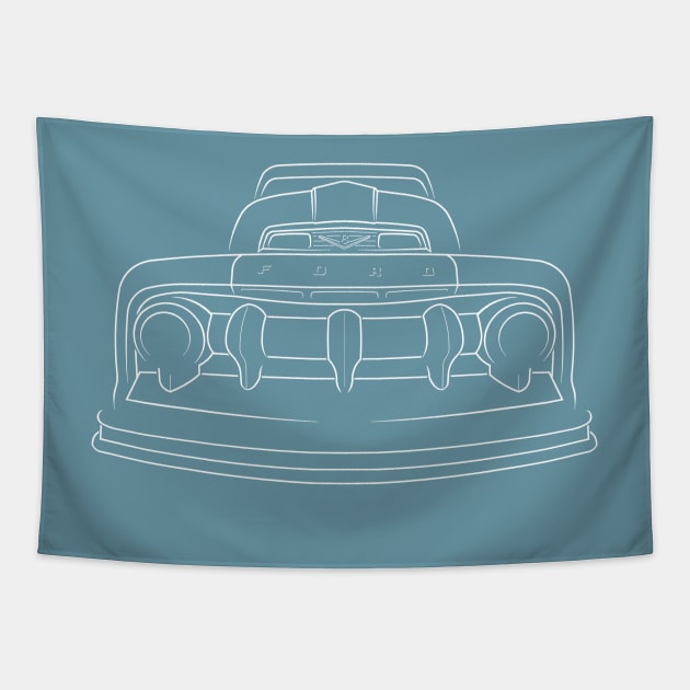 1952 Ford F-1 Pickup - Stencil Tapestry by mal_photography