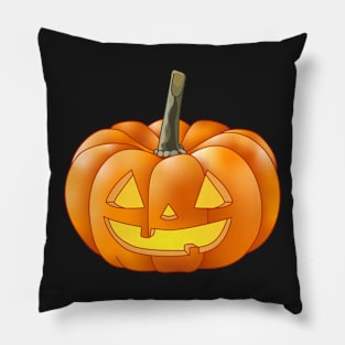 A Short Jack 'O Lantern (Black) Pillow