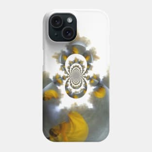 Mirrored round fractal with figure of woman Phone Case