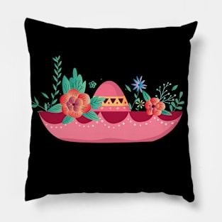 summer flowers bloom wild magic hat mexicano autumn Pillow