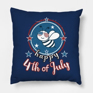 Happy 4Th of July Cute Patriot Bee Pillow