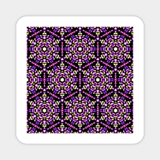 Violet Hexagon Pattern Magnet