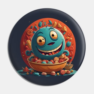 Crazy candy monster Pin