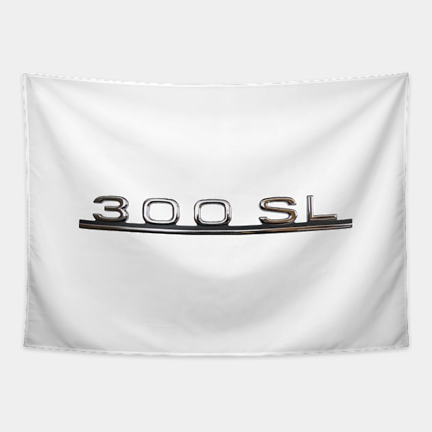 Mercedes-Benz 300 SL Convertible W198 Emblem Tapestry by PauHanaDesign