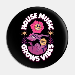 HOUSE MUSIC - Grows Vibes (White/Purple/pink/gold) Pin