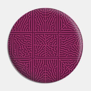 Turing Pattern Squares (Purple Pink) Pin