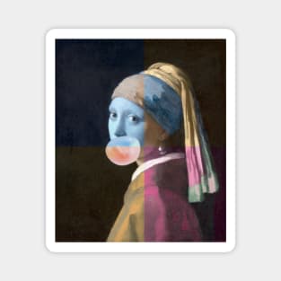 The Girl With A Pearl Earring And Bubble Gum Magnet