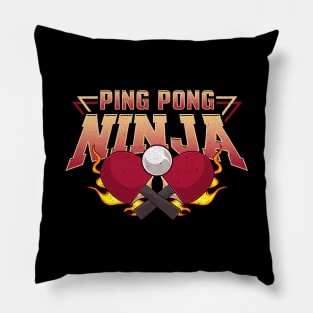 Ping Pong Ninja Table Tennis Pingpong Player Pillow