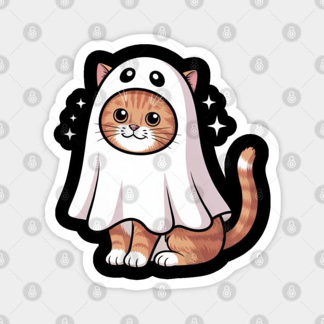 Halloween-Cat Magnet by Creatifly Graphic Tees
