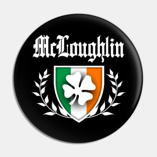 McLoughlin Shamrock Crest Pin