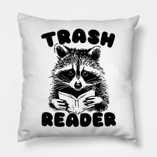 Trash Reader / Bookish Raccoon Shirt / Trash Reader Romance Goblincore Fan / Gift For Book Lover / Funny Trash Panda Pillow