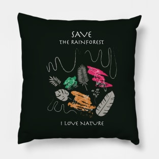 Save The Amazon Tropical Rainforest Brazil Pillow