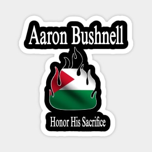 Aaron Bushnell 🔥 Honor His Sacrifice - Palestine Flag - Front Magnet