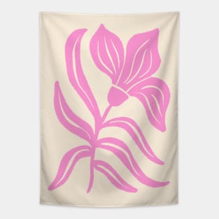 Pink Stylized Tulip Tapestry