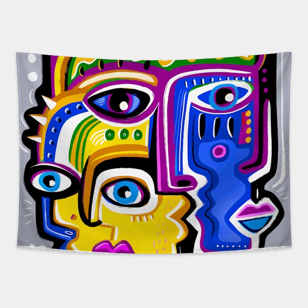 Faces Tapestry by Daria Kusto