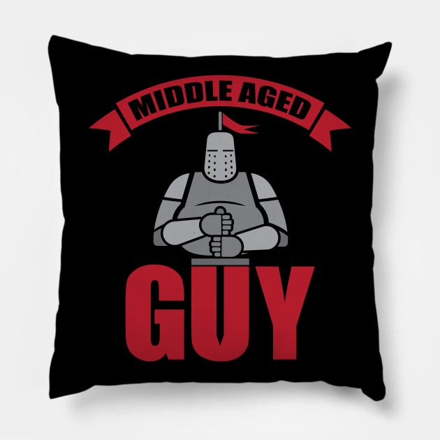 Middle Aged guy Pillow by Baggss