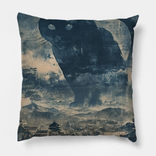 Vintage Japanese Catzilla Pillow