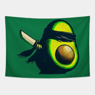 Retro avocado ninja Tapestry