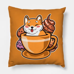 Shiba Coffee Pillow