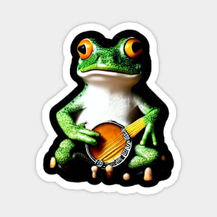 Frog Playing Banjo Magnet