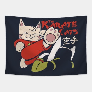 the karate cats Tapestry