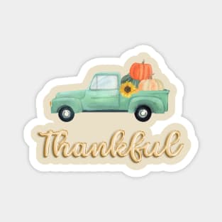 Thankful classic truck Magnet