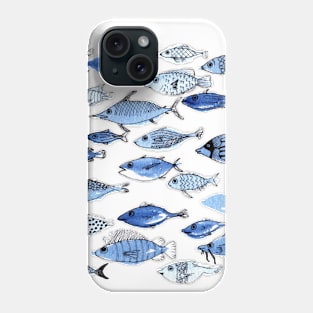 Aquarium blue fishes Phone Case