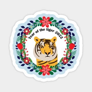 Year of the tiger 2022 - flowers Magnet