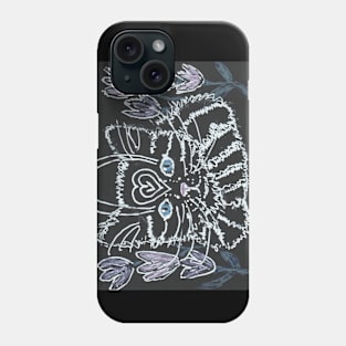 cat flowers Phone Case