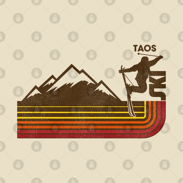 Retro Taos 70s/80s Style Skiing Stripe by darklordpug