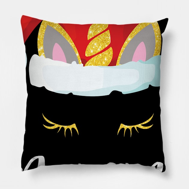 Cute Unicorn Mommy Christmas Funny Gift Pillow by thuden1738