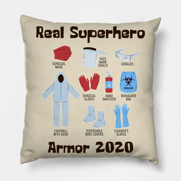 real superhero armor 2020 Pillow by salimax