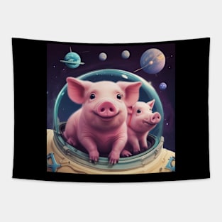 pigs in space Tapestry