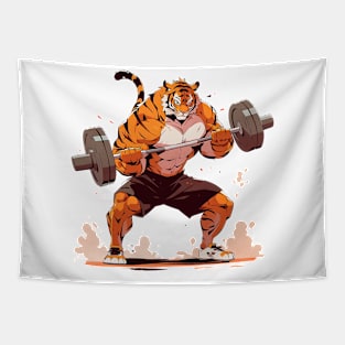 tiger at gym Tapestry