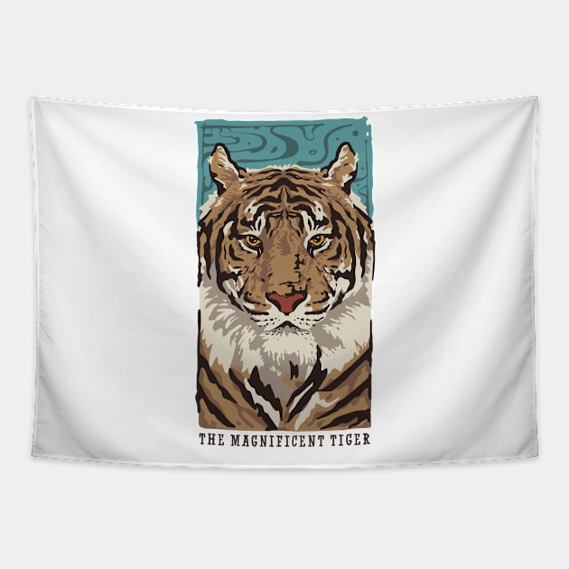 The Magnificent Tiger Tapestry by Mako Design 